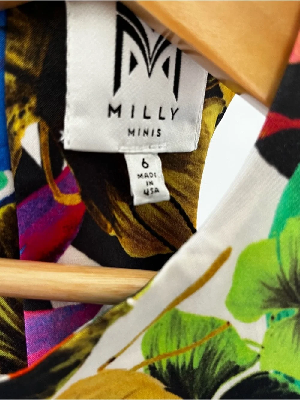 Milly Minis Vibrant Tropical Floral Flounce Girls' Dress - Multicolor New size 6
